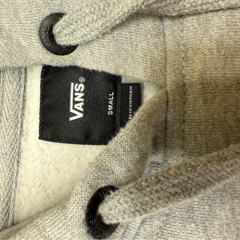 Vans Gray Hoodie with Orange Graphic Men’s Unisex Sz S Sweatshirt Long Sleeves - Picture 8 of 10